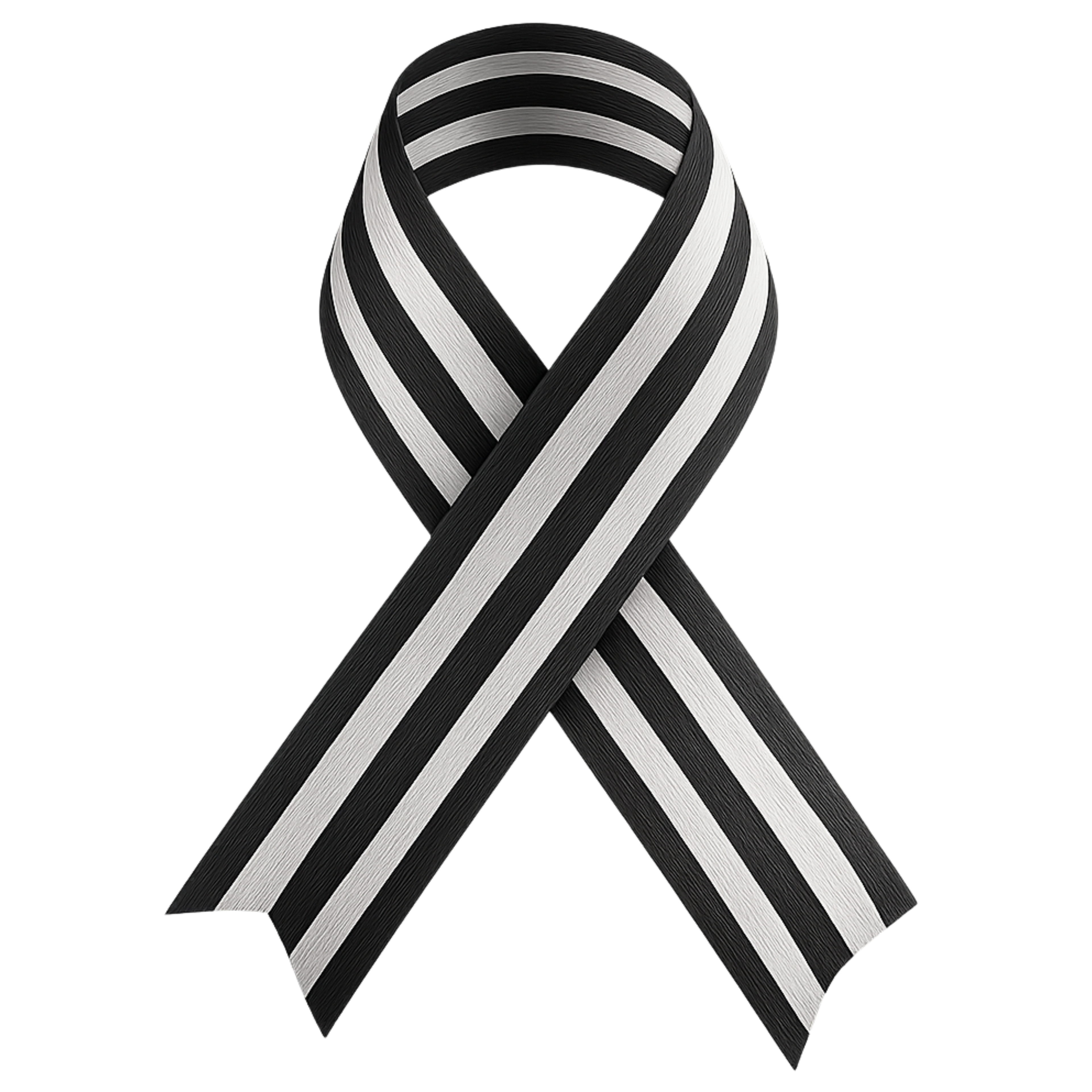 Black and White Ribbon Awareness